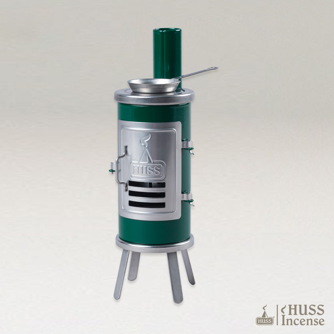 Green Huss metal Incense holder serves as incense cone burner