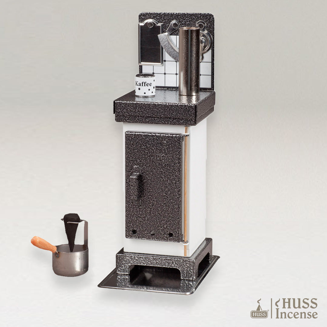 Decorative incense holde with miniature coffe mug