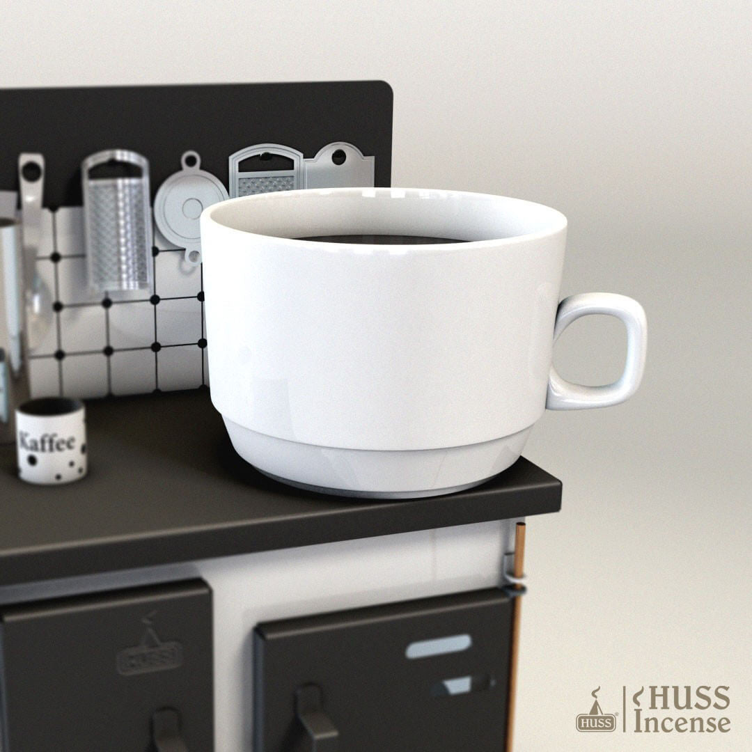 HUSS Incense Multi Purpose Oven with coffee mug