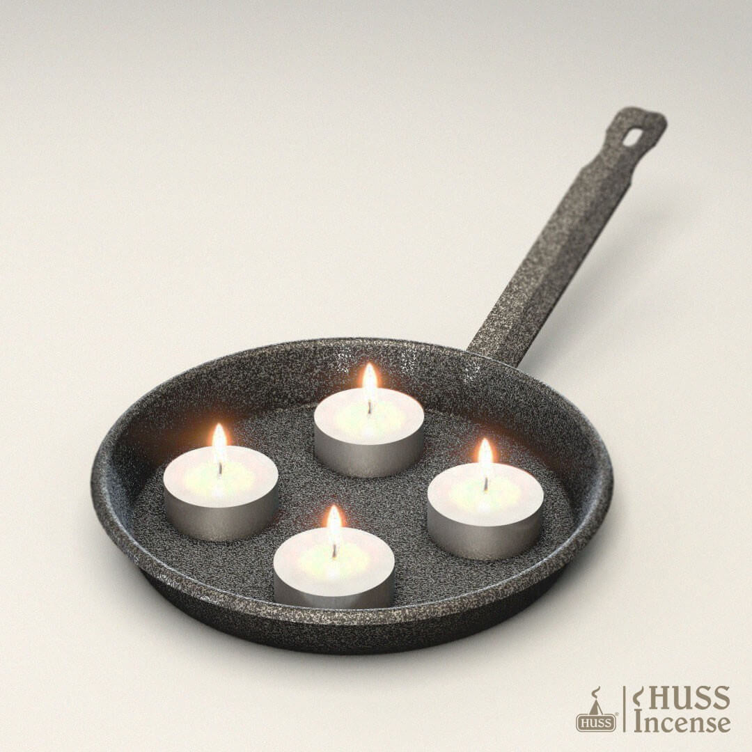 HUSS Incense Rustic Steel Pan candle tray