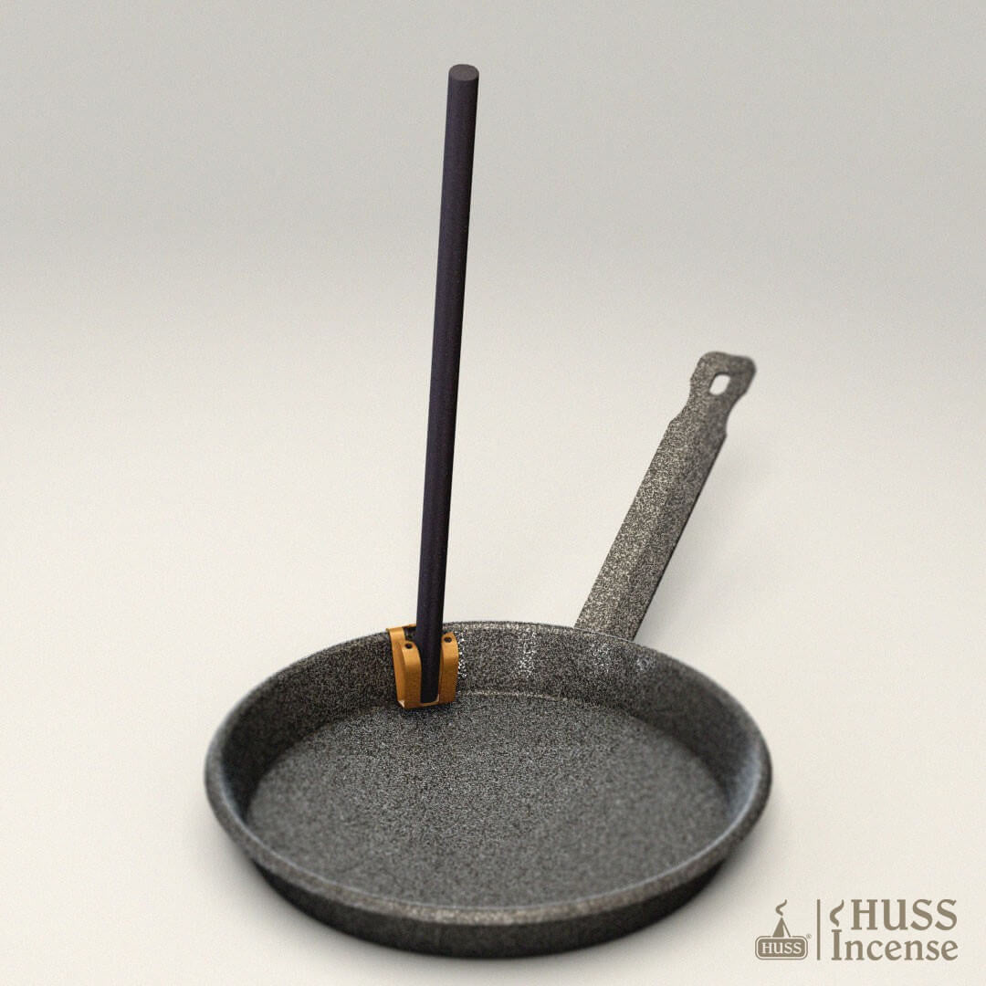 HUSS Incense Rustic Steel Pan incense stick holder