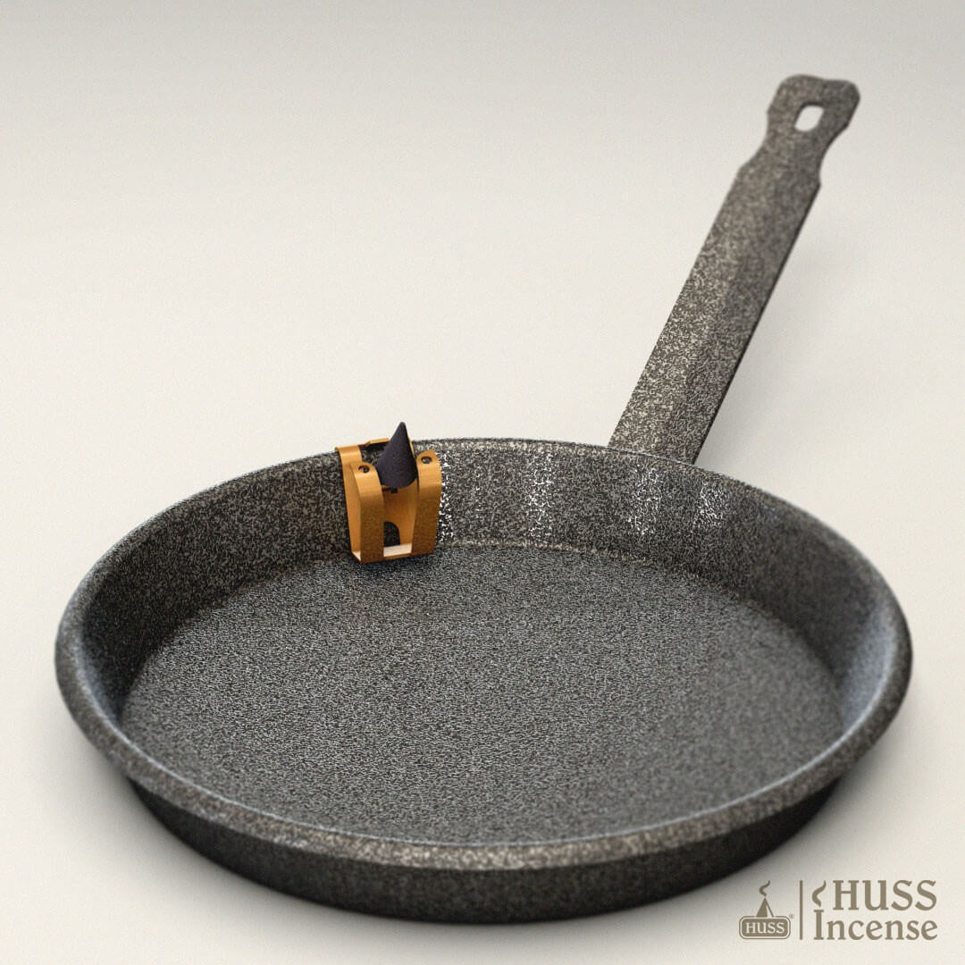 HUSS Incense Rustic Steel Pan incense cone holder