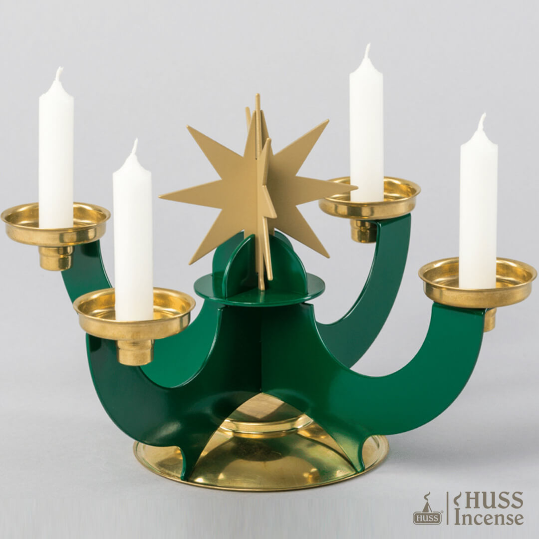 HUSS Incense Candleholder green