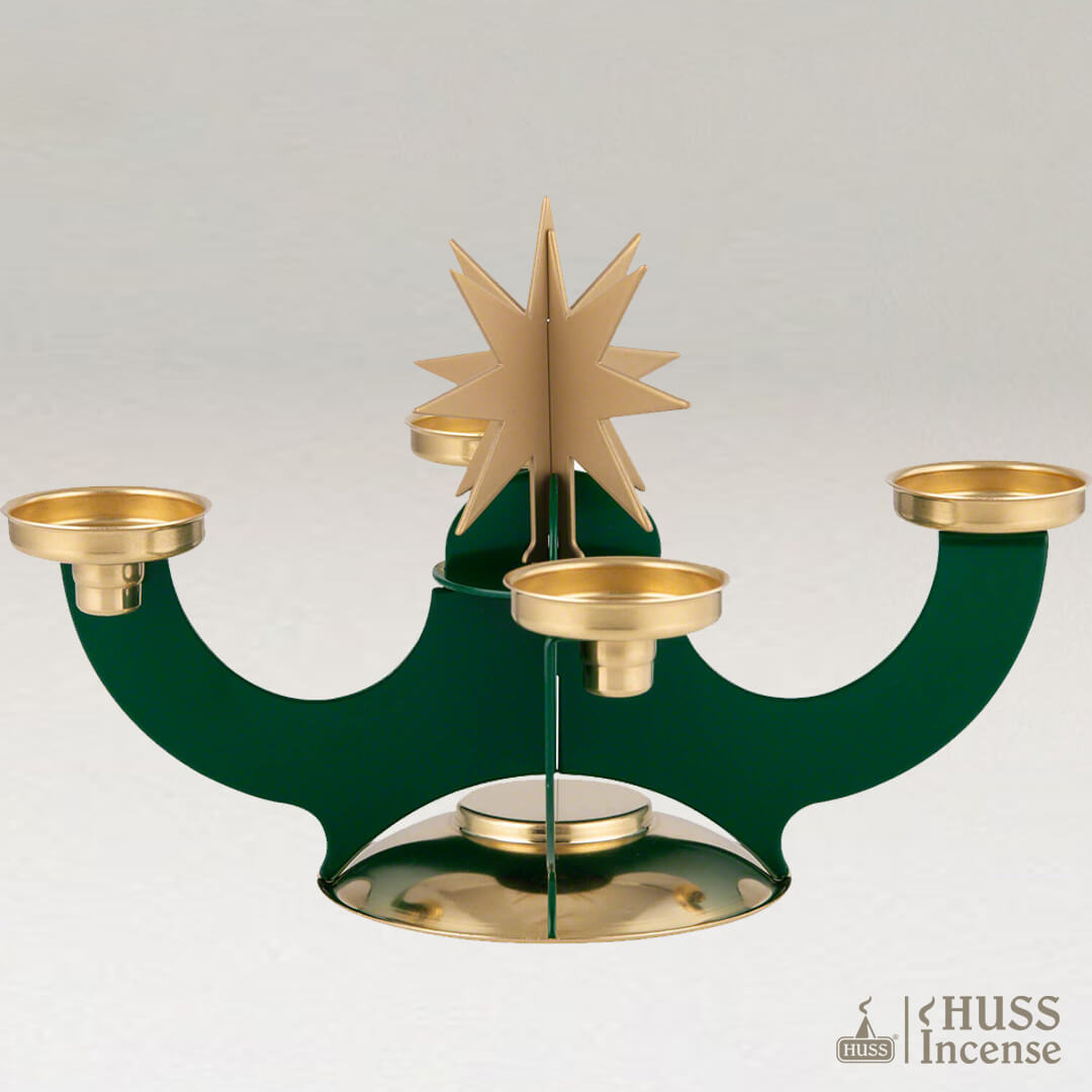 HUSS Incense Candleholder green