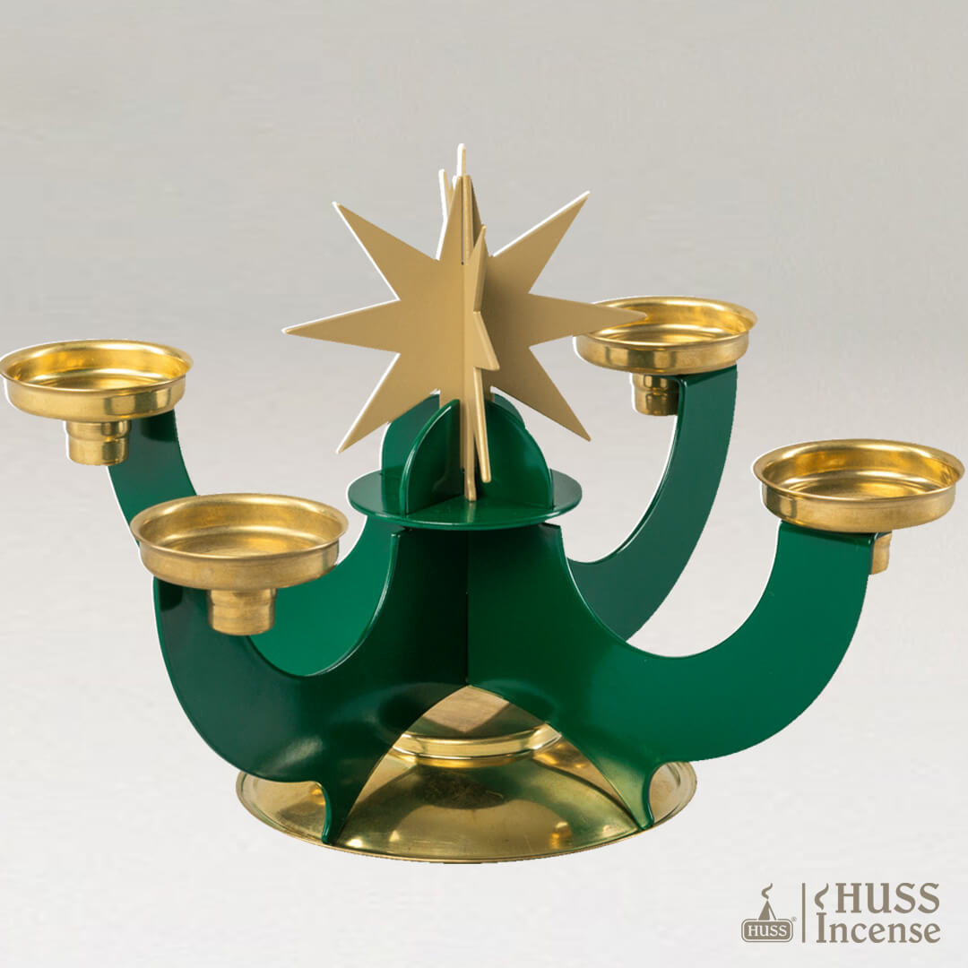 HUSS Incense Candleholder green