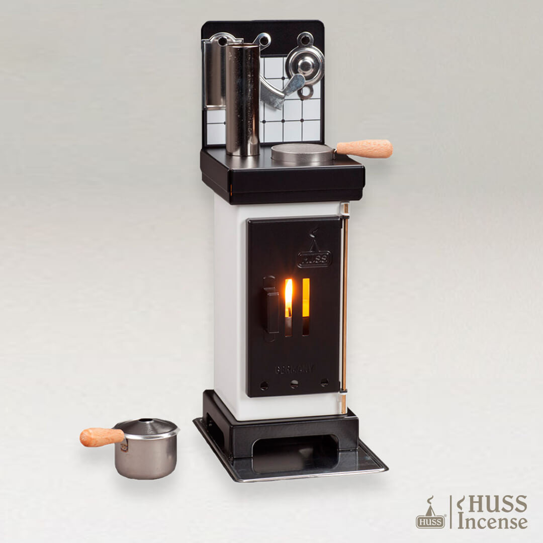HUSS Incense Cone and Fragrance  Oven with miniature cooking pot